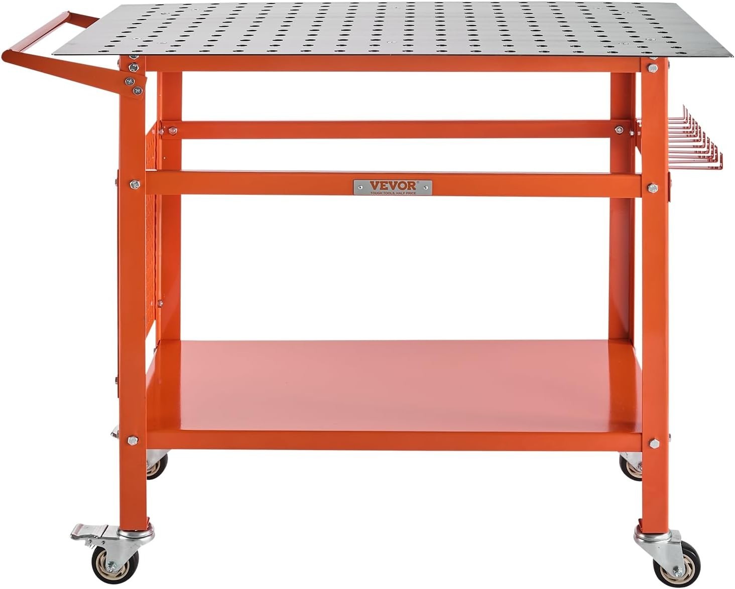 Versatile Welding Table – 40″ x 24″ with 800LBS Load Capacity & Double Storage