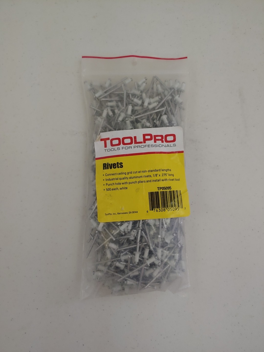 ToolPro Pop Rivets for Ceilings, 1/8″ Approx 400 Count RT