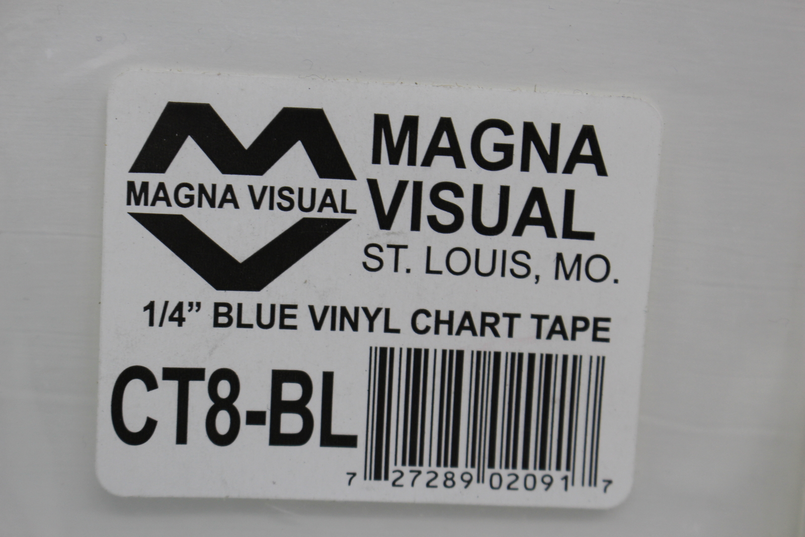 Magna Visual CT8-BL Blue Vinyl Chart Tape, 1/4″ x 27′