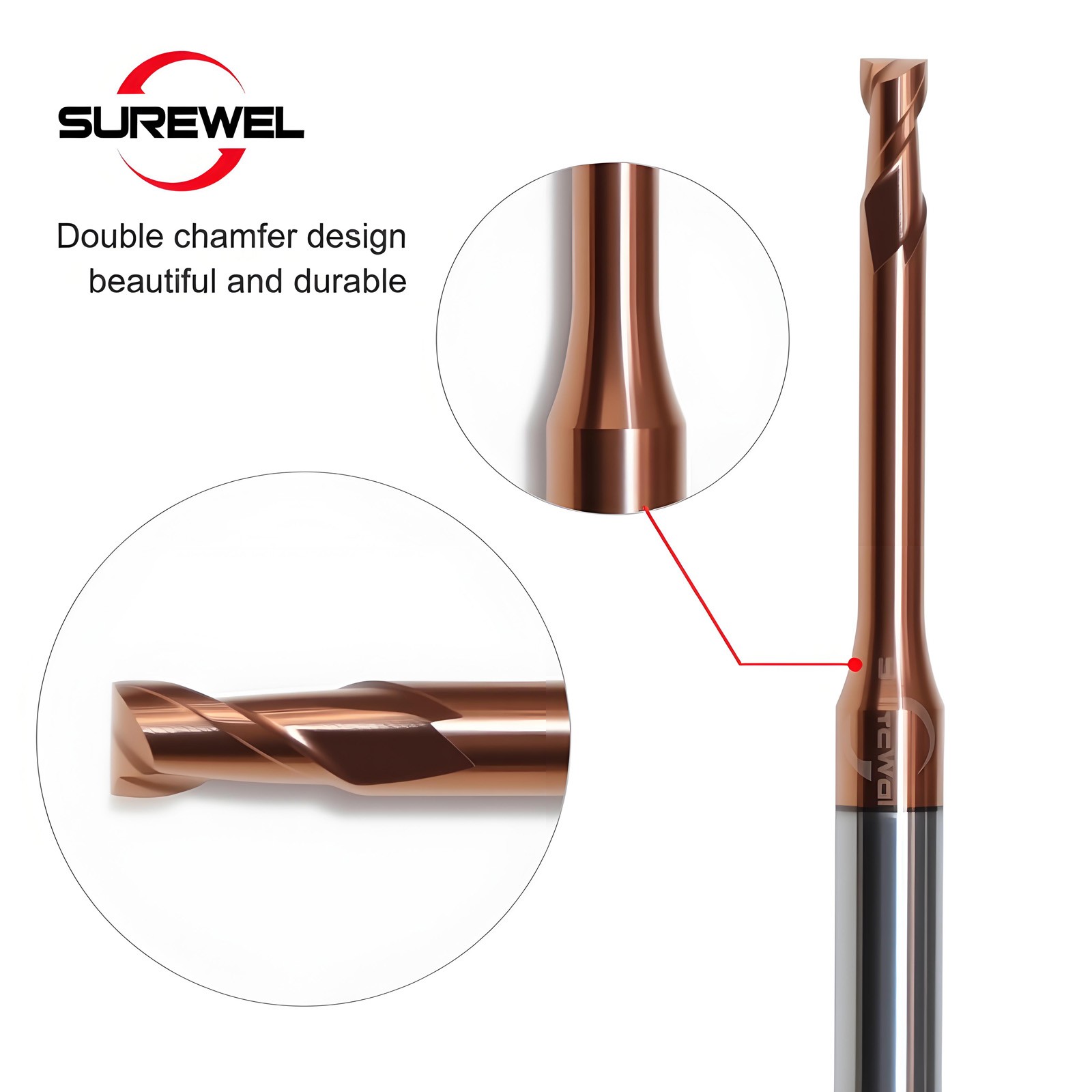 2 Flute Carbide Long Neck Milling Micro Diameter End mill 0.2mm to 3mm CNC tools
