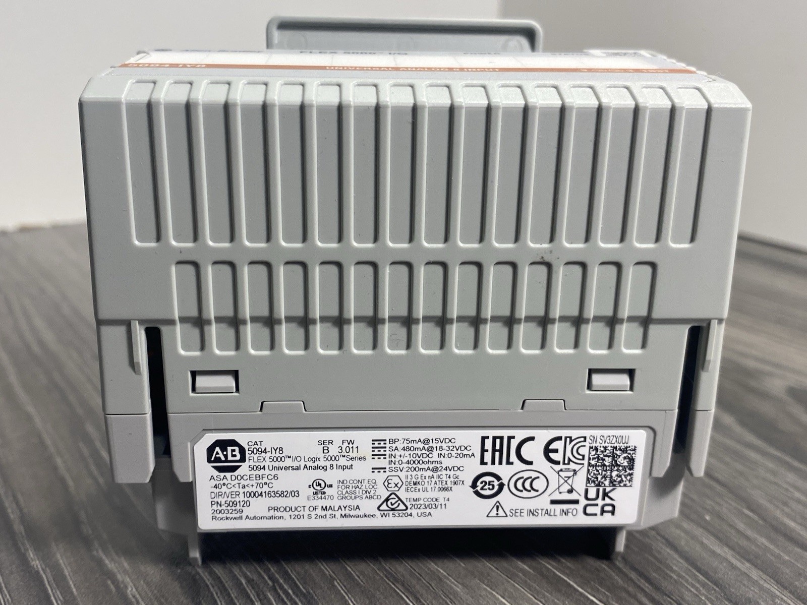 2023 Allen Bradley Flex 5000 5094-IY8 /B Universal Analog Input Module 8-Channel