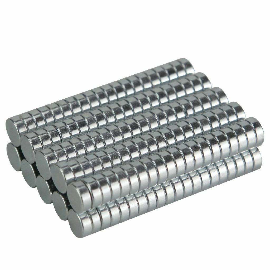 100Pack 8mm x 3mm Strong Rare Earth Neodymium Magnet Disc Small N52 5/16″ x 1/8″