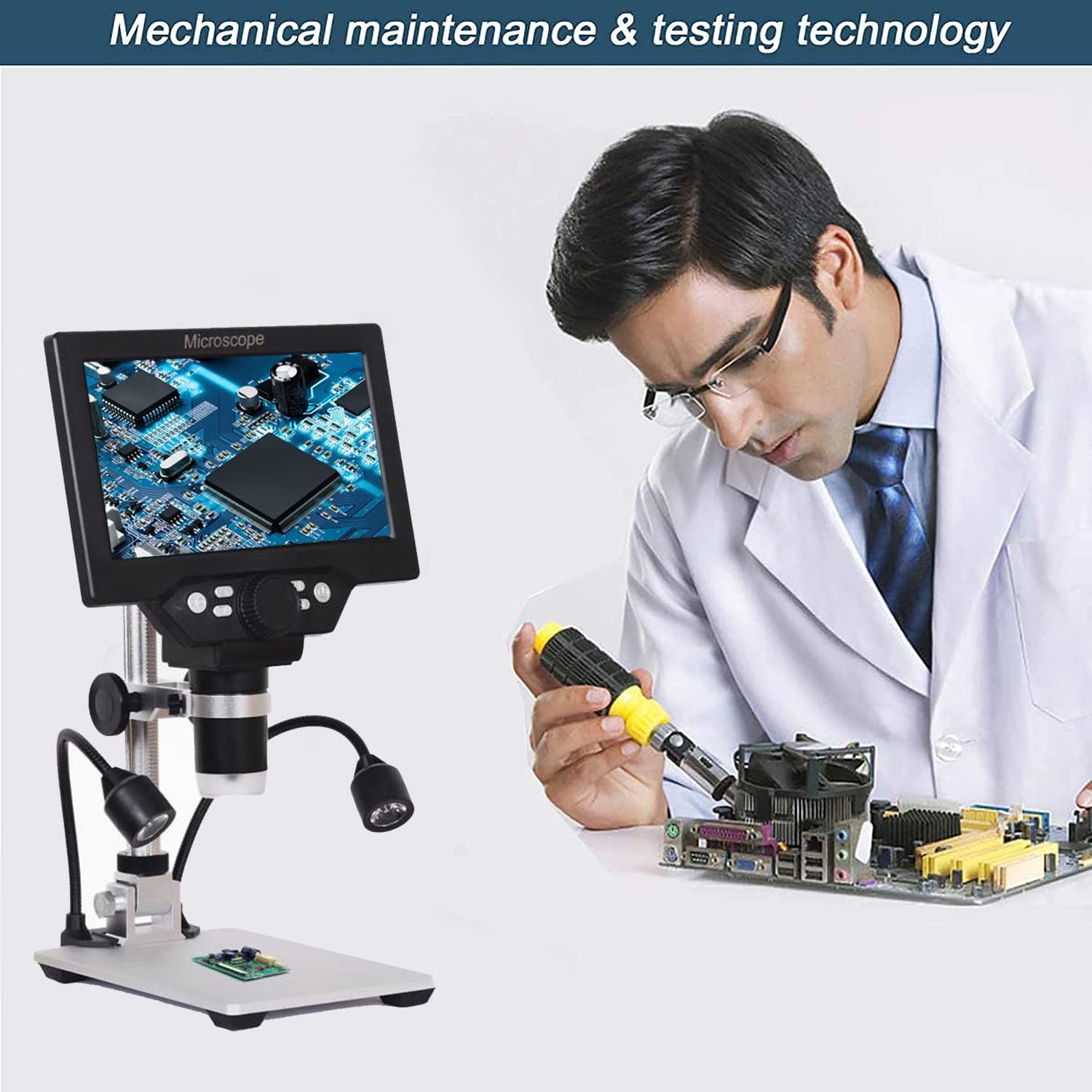 7″ LCD Digital Microscope for Adults, 1200X Coin Magnifier with Scr… Fast Ship