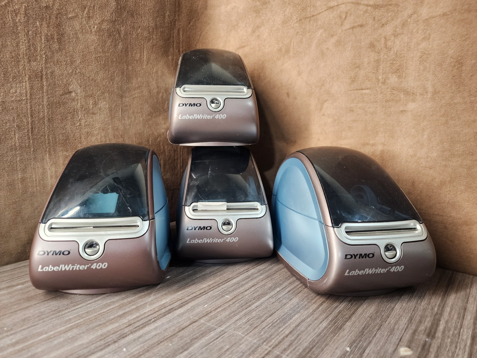 Lot of 4 DYMO LabelWriter 400 Thermal Label Printers 93089 USB No Power Supply