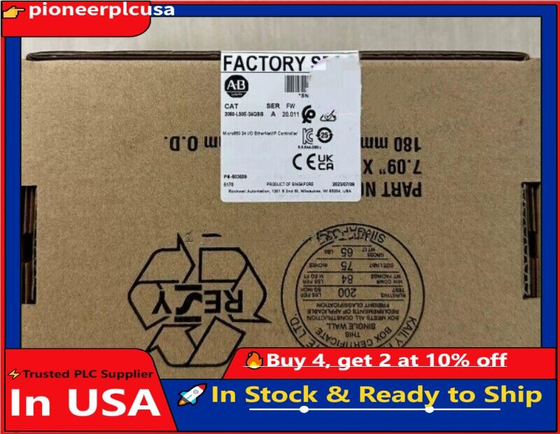 New Sealed Allen-Bradley 2080-L50E-24QBB Micro850 24 I/O EtherNet/IP Controller