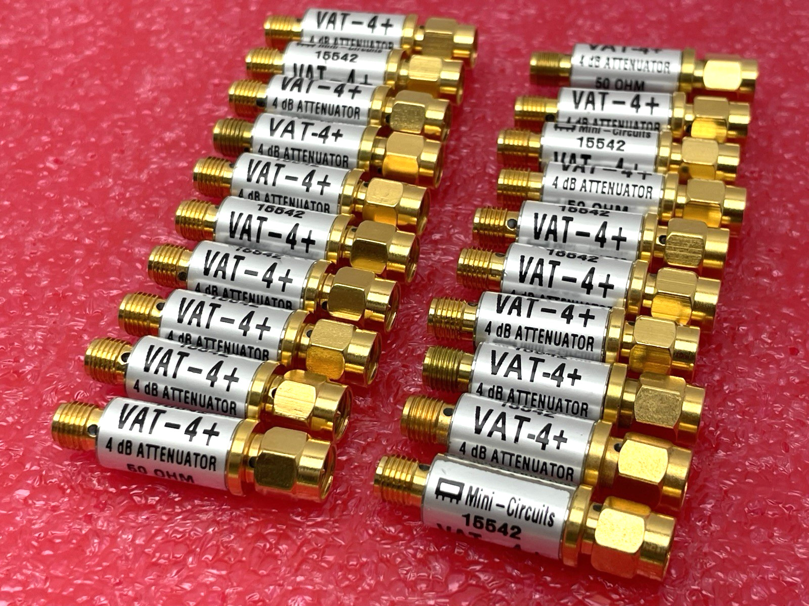 MINI-CIRCUITS 4 dB ATTENUATOR VAT-4+ FXD SS SMA 50 OHM 6 GHz (LOT of 20)