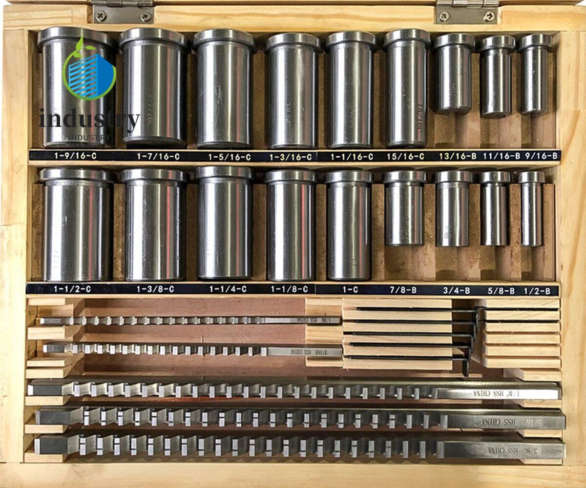 30pcs Keyway Broach Set HSS Keyway Tool Inch Bushing CNC Metal Cutting
