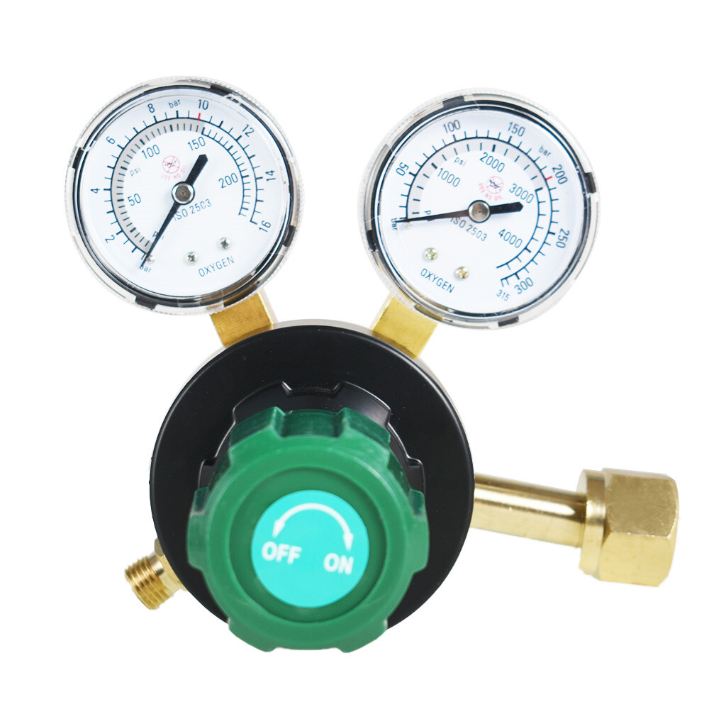 Dual Welding Gas Gauges, Oxygen (CGA-540) and Acetylene (CGA-510) Regulators
