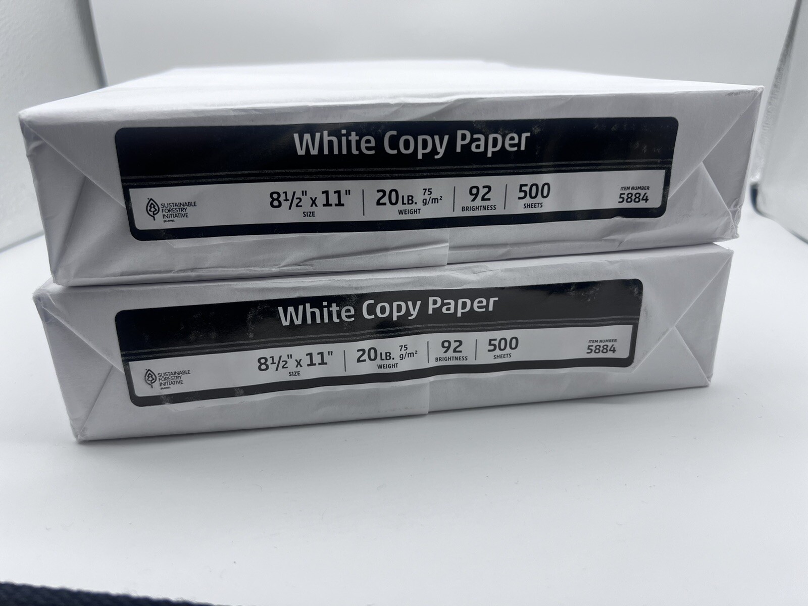 White Copy Paper 8 1/2 X 11, 500 Sheets Each Total 1000, 92 Brightness – 2 Pack