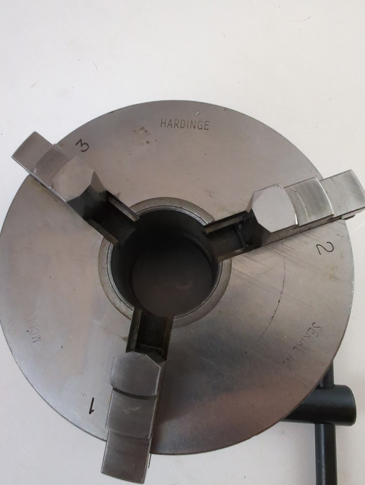 Hardinge 30AHC 5″ 3-Jaw Lathe Chuck, 2 3/16-10 Threaded Mount