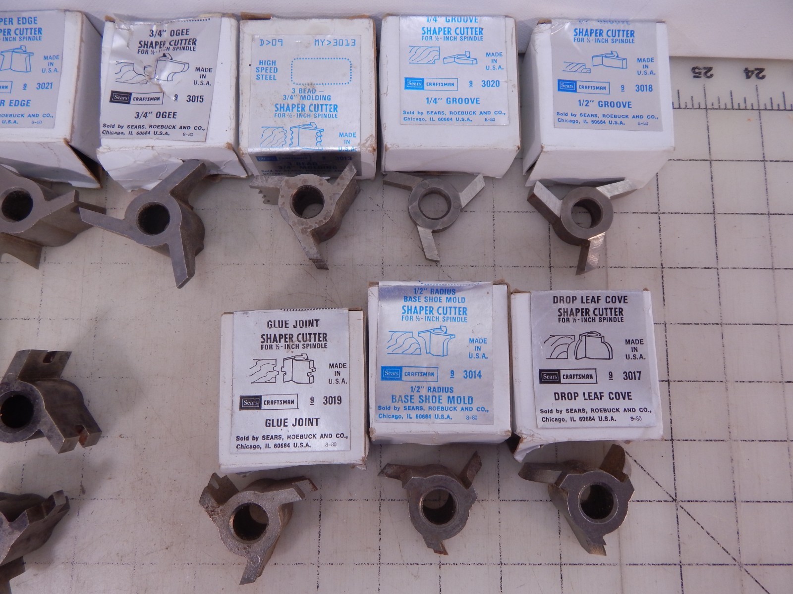 15pc Craftsman Shaper Cutters for 1/2 inch spindle