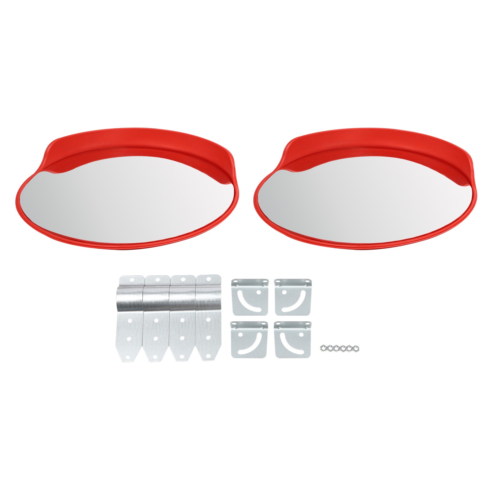 2pc 24″ Security Traffic Convex Mirror Wide Angle Safety Mirror Driveway Outdoor
