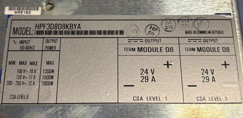 Power-One 260331 Switching Power Supply Module Model HPF3D8D8KBYA