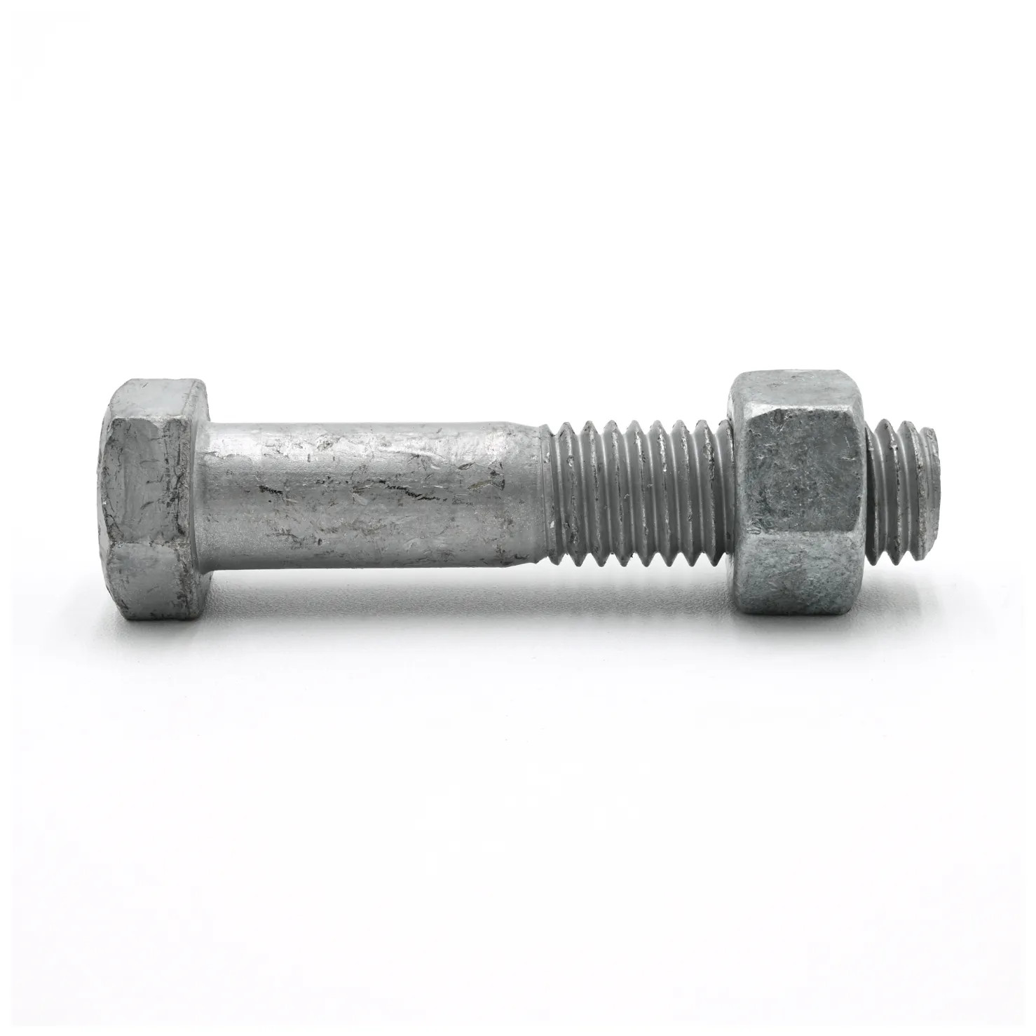 1/2″-13 x 6″ Hot Dipped Galvanized Hex Bolt w/Nuts, Partial Thread, Qty 25