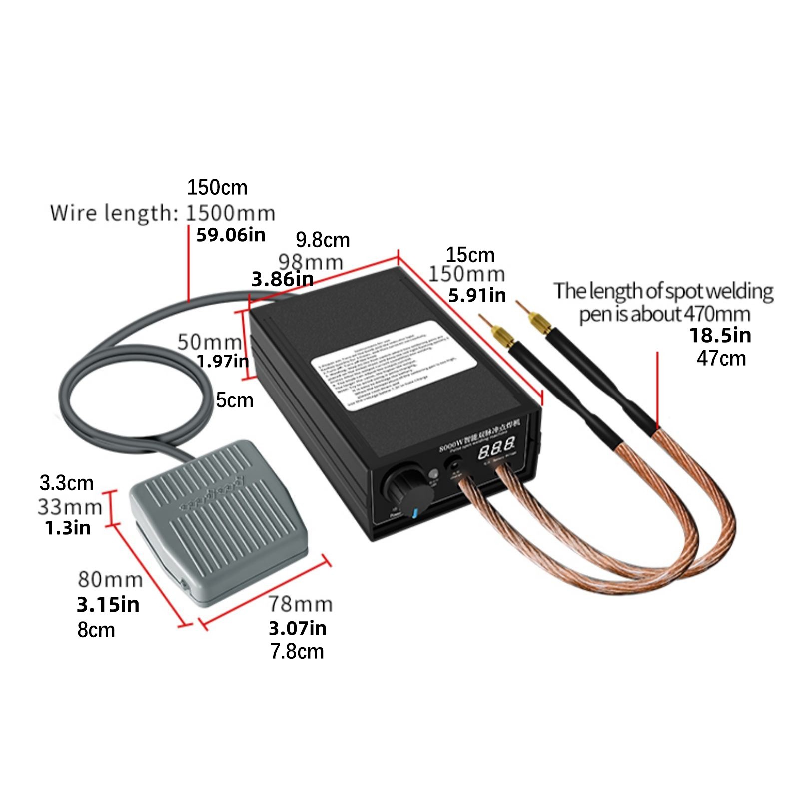 Spot Welder 18650 Battery 8000W High Power Mini Spot Welding Machine
