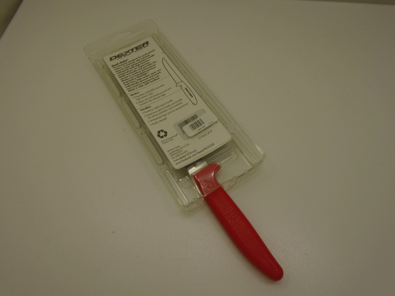 Dexter USA 6inch Scalloped Serrated Edge Kitchen Utility Knife Red Handle S156SC
