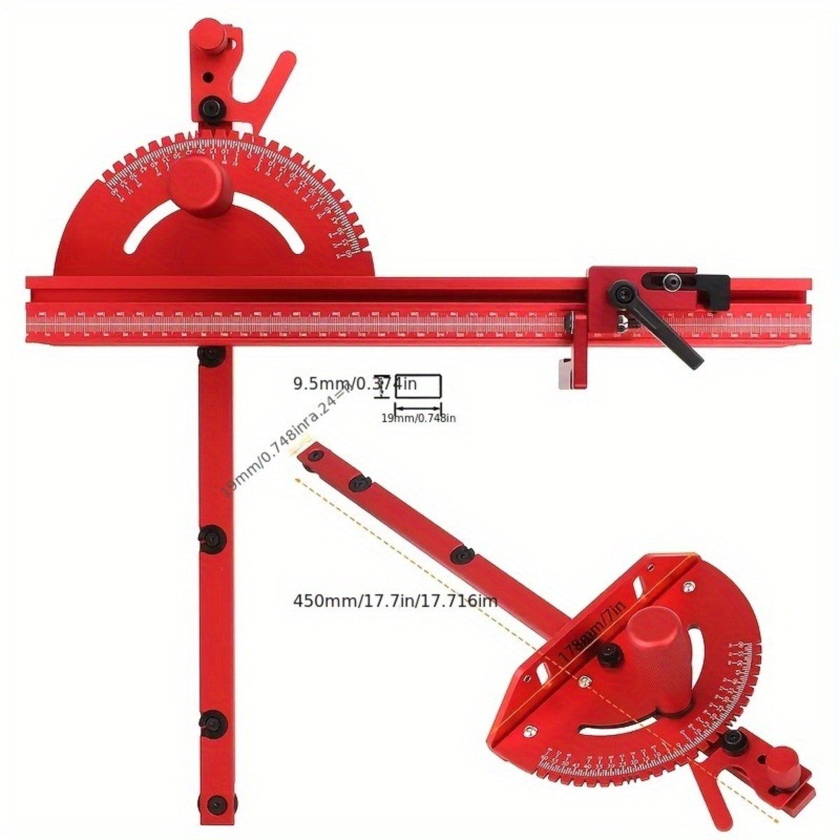 Heavy-Duty Miter Gauges 400mm Miter Gauges With A Track Stop System Guide Rails