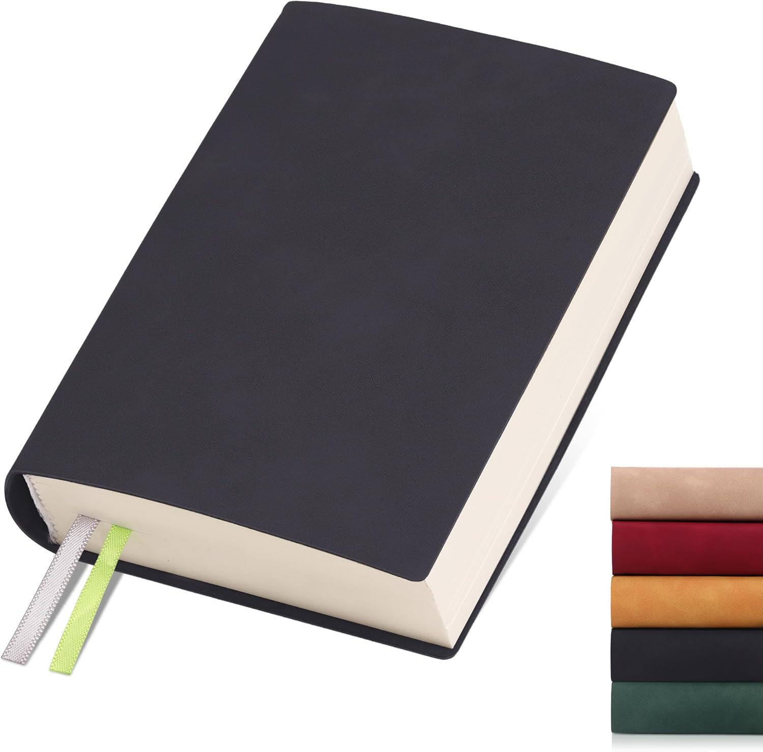 Thick Blank Journal Notebook 400 Pages 3.9 × 5.5 No Lines Soft Leather Pocket
