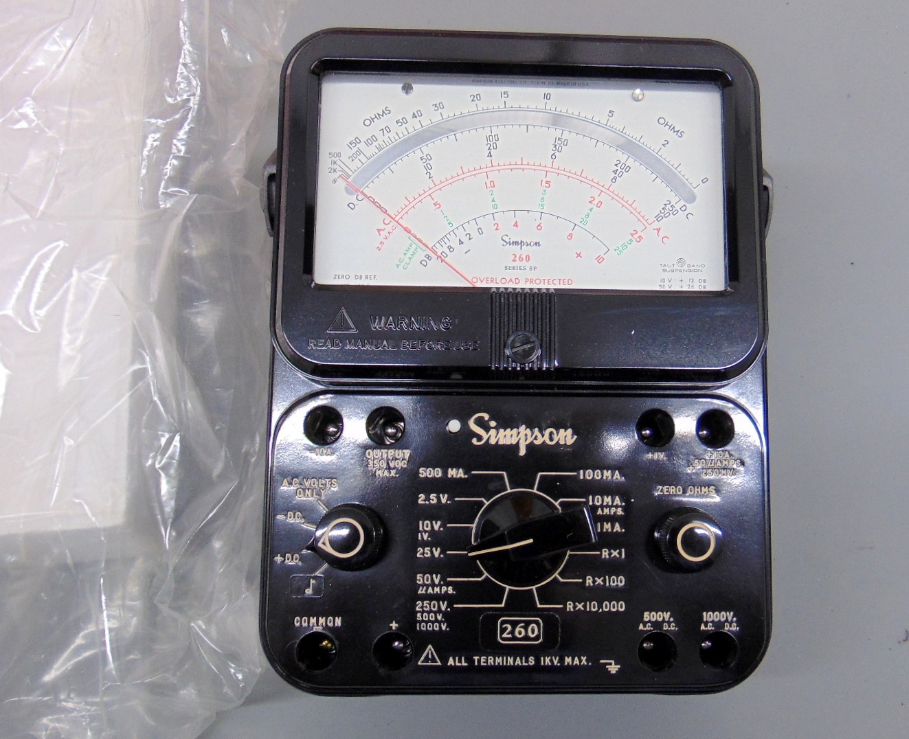 Simpson 260-8P Series 8 VOM NEW in BOX + Leads & Manual-Tested & Cal Checked
