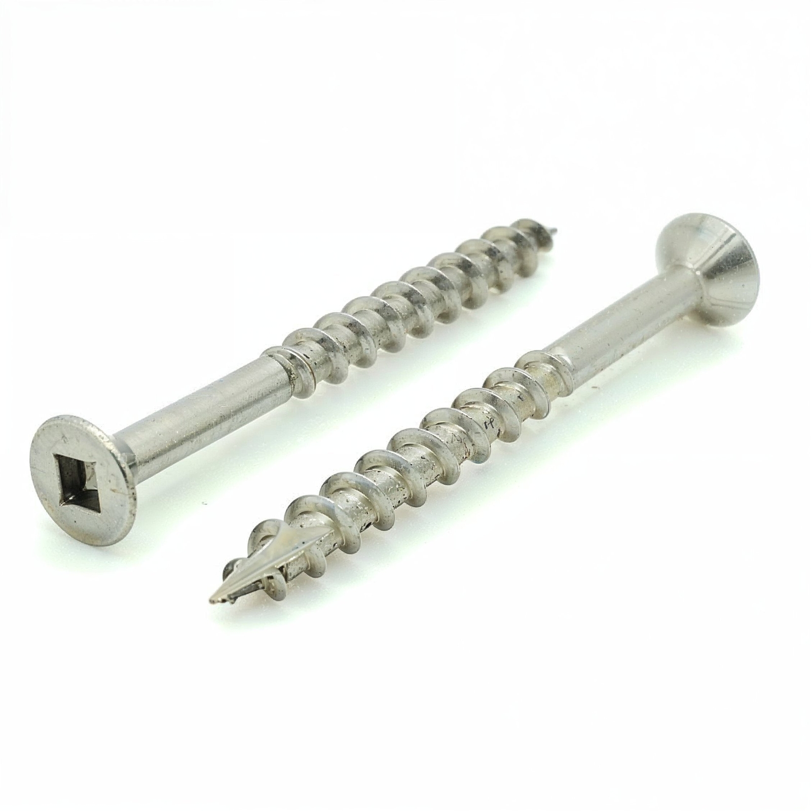 100 Qty #8 x 2″ Stainless Steel Fence & Deck Screws – Square Drive Type 17 (BCP2