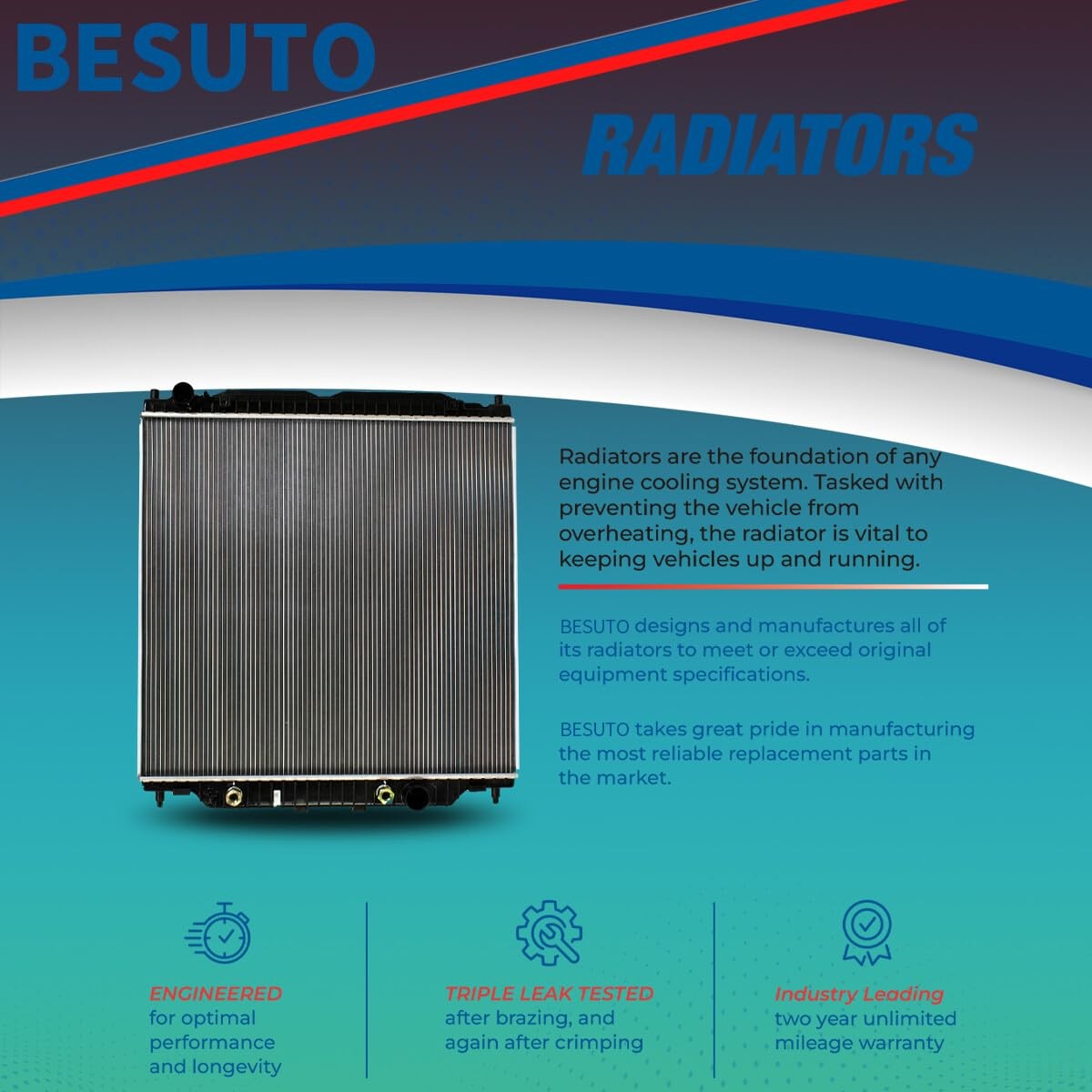 Aluminum Radiator for LUMINA APV 3.4 V6 1996 32mm Core