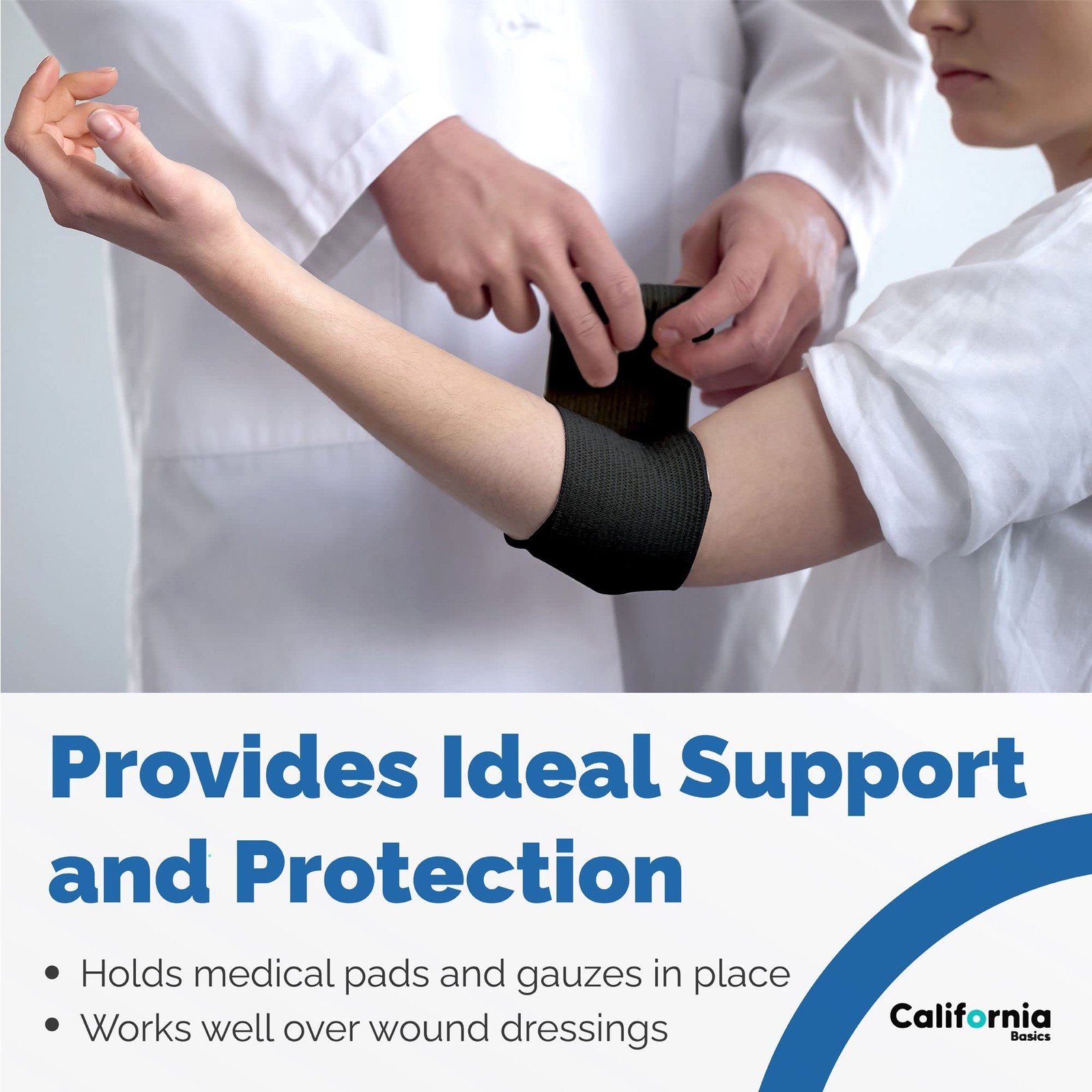 Self-Adhesive Bandage Wrap – Suitable for All 10 Count (Pack of 1), Black