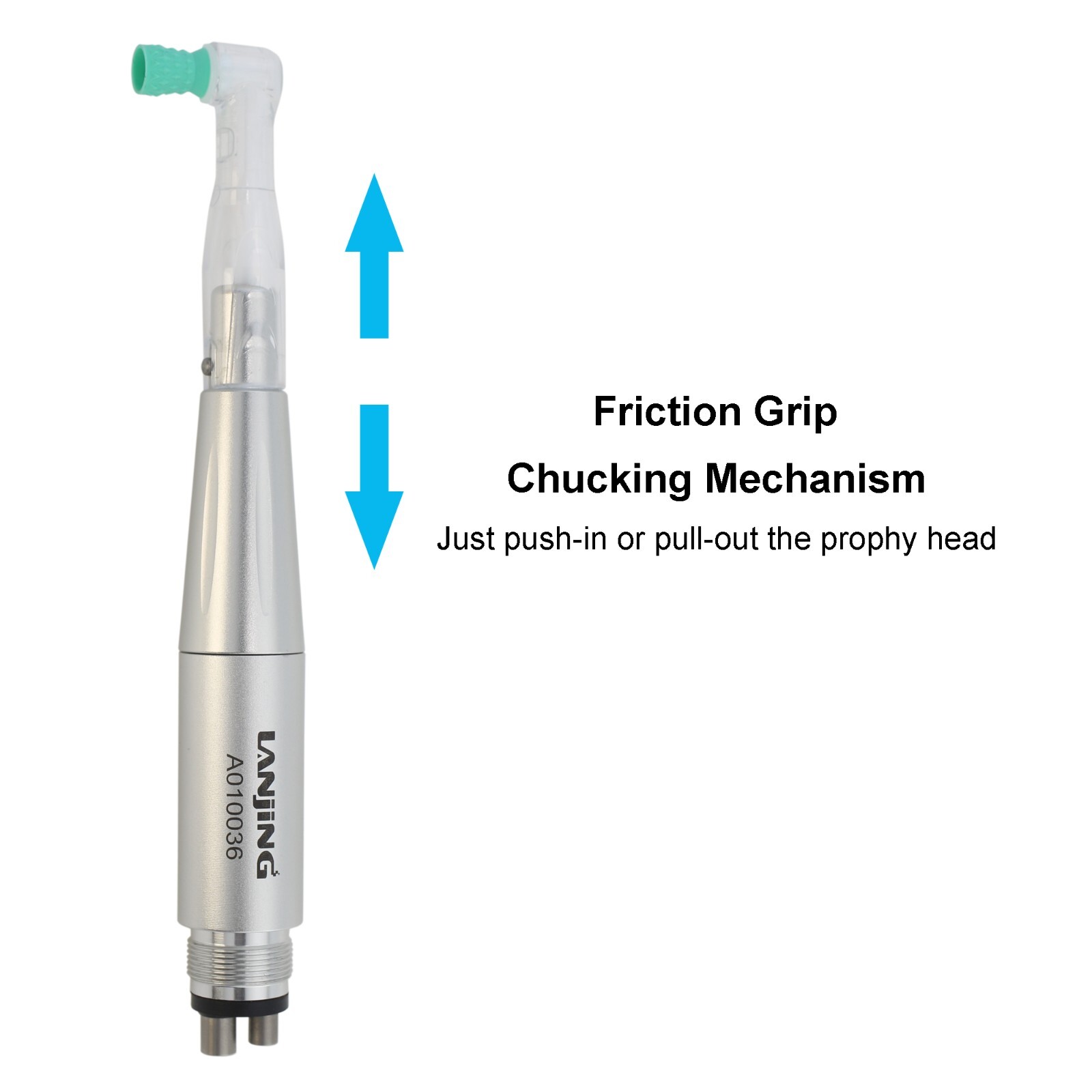 Dental Hygiene Prophy Air Motor Handpiece 4:1 Straight Nose Cone 4 Hole RDH WH