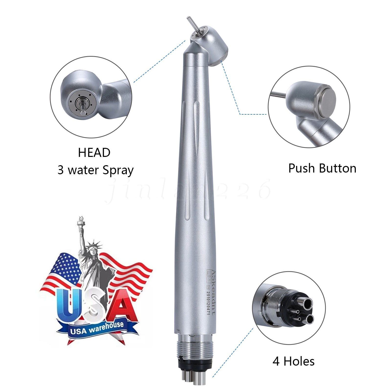 Dental Implant Motor System Brushless 20:1 Surgical Handpiece Contra Angle UPS