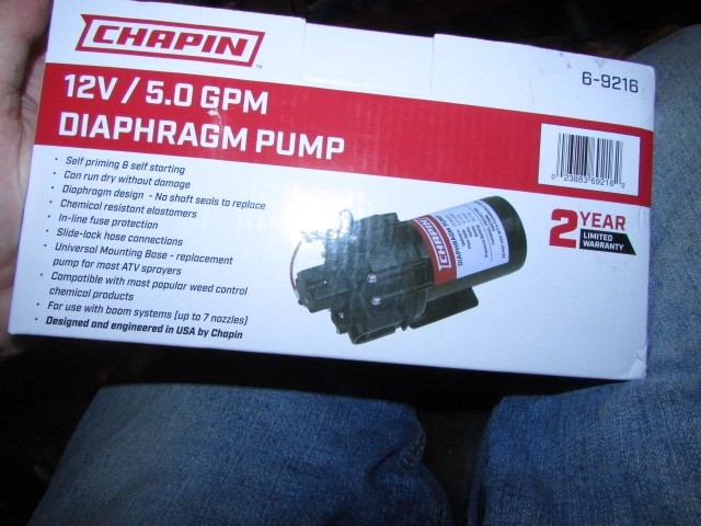 Chapin 6-9216 12V 5.0 GPM 60 PSI Self-Priming ATV Sprayer Pump FREE SHIPPING!