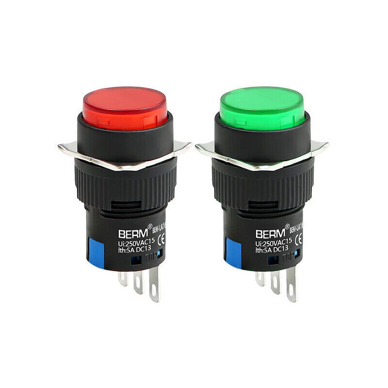 Push Button Switch Momentary/ Latching Start Stop ON/OFF 1 NO 1 NC 16mm 12V/24V