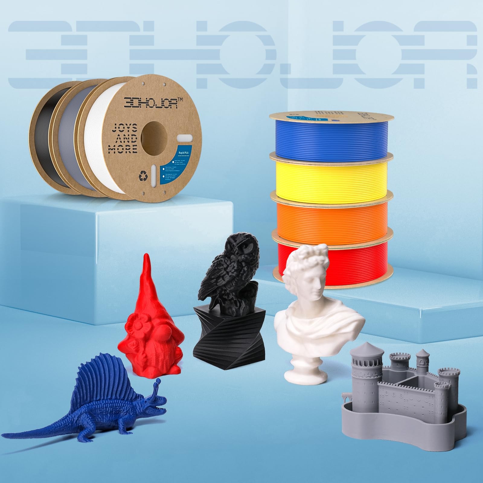 3DHoJor PLA High Speed Printer Filament 1.75mm 1kg 1.75 millimeters, Orange