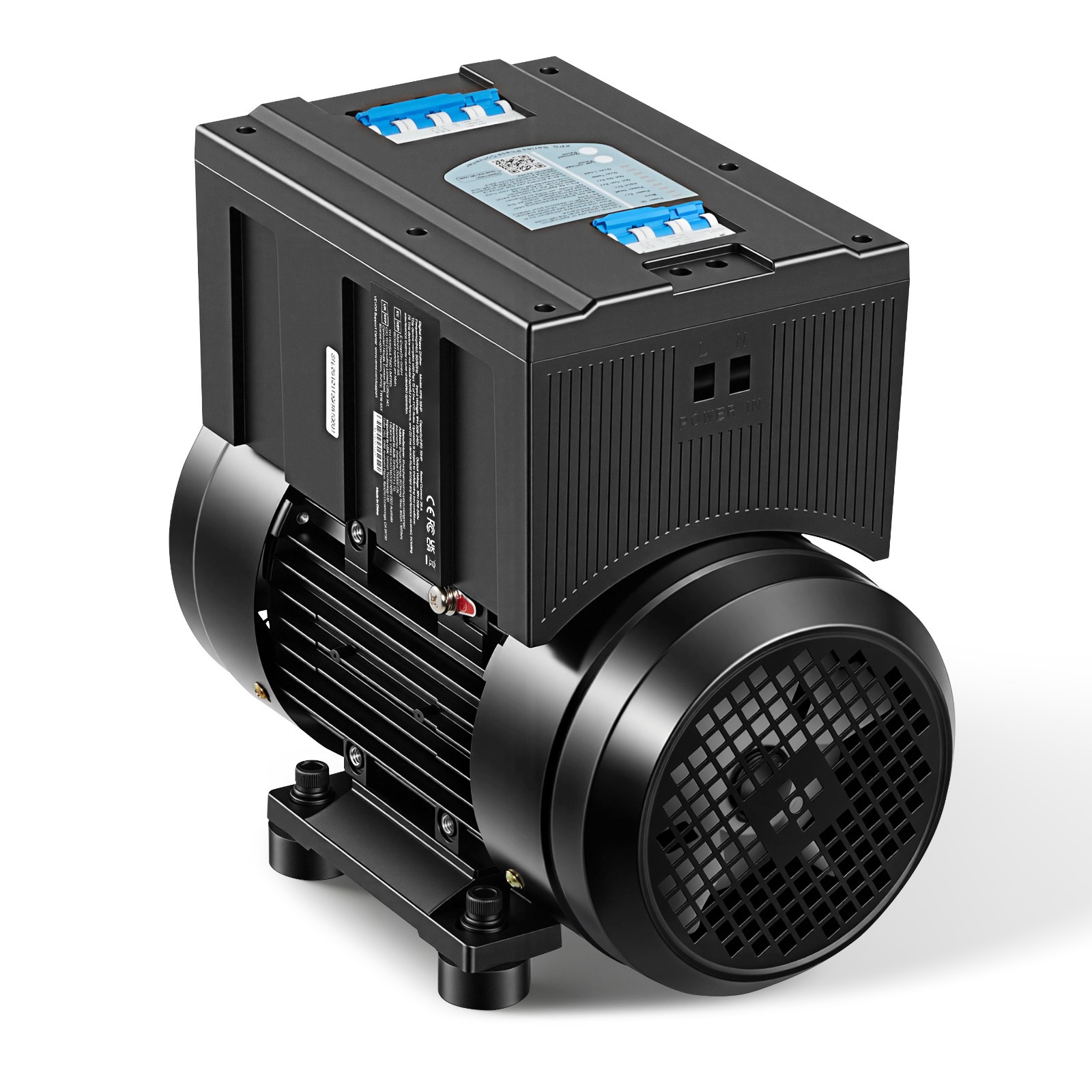 Uimoso Single to Three-Phase Rotary Phase Converter 5HP 14A208-240V Input/Output