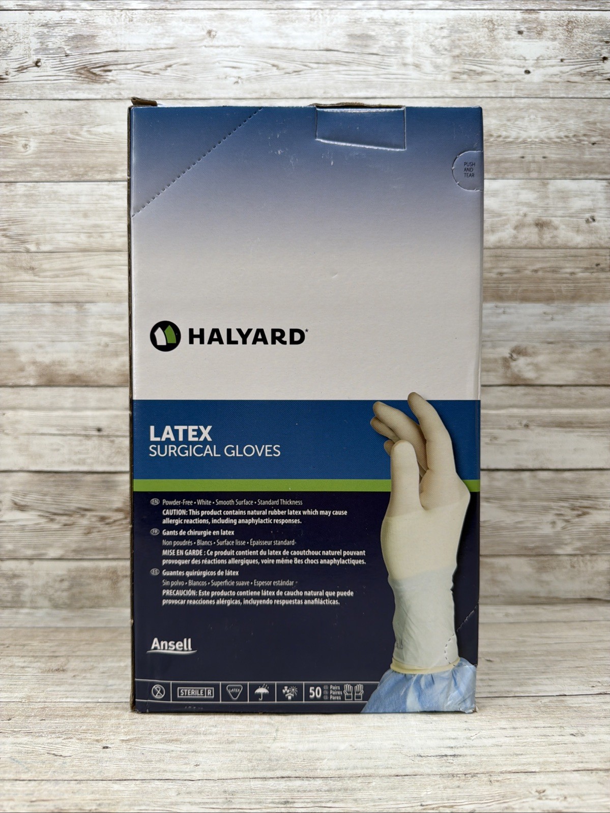 HALYARD LATEX Surgical Gloves *1 DENTED BOX* Size: 6.5 SGL65060 *See Date*1-25