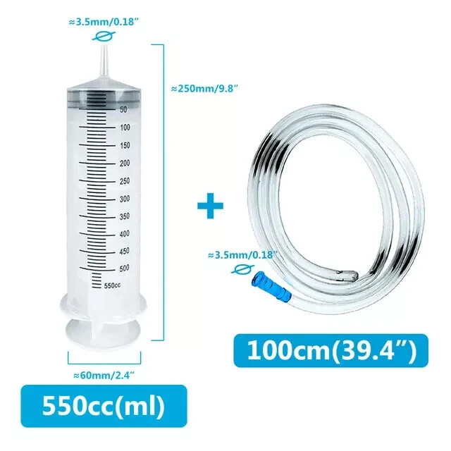 100ml-550ml Syringe Large Capacity With Multifunction 100cm Hose Pump Measuring