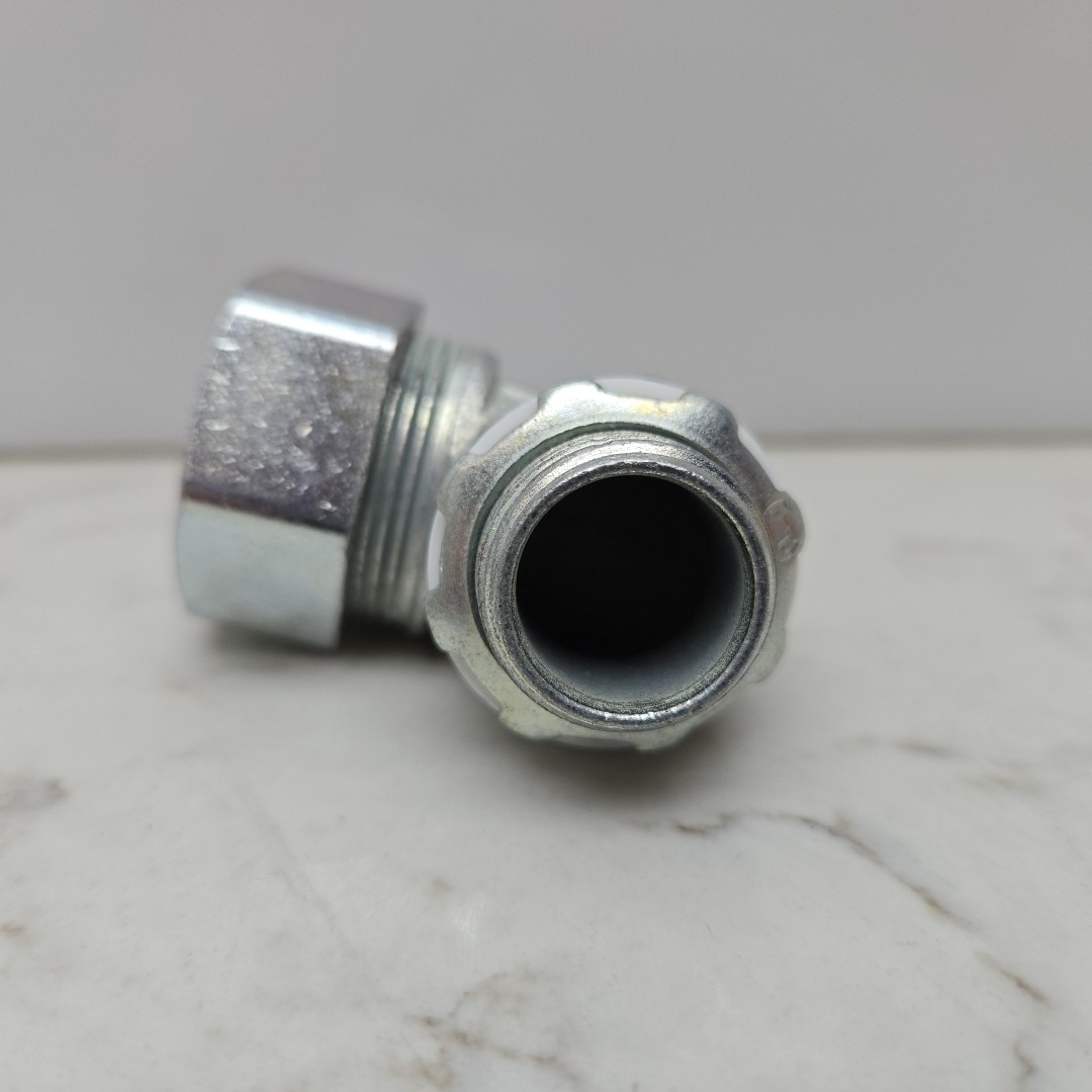 25 Pack Raco 3422 90° Conduit Connector 1/2″ Liquid-Tight Steel Electro Zinc New