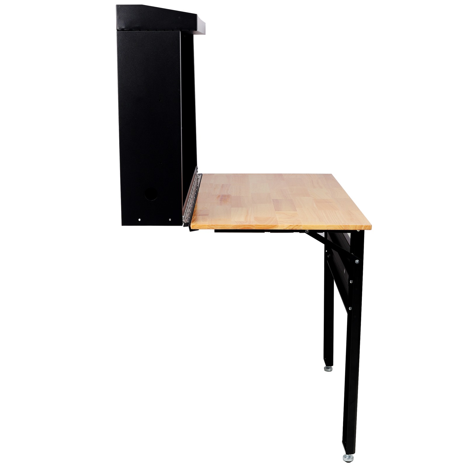 Wall Mounted Workbench, Robust Foldable Workbench with Rubberwood Work Surface