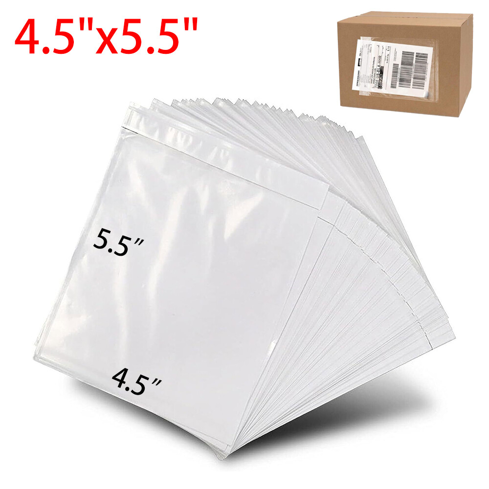 100 4.5’x 5.5 Packing List Envelopes Invoice Enclosed Slip Pouches Self Adhesive