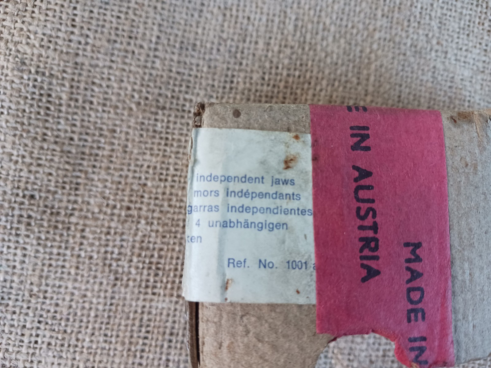 Unimat 4-jaw chuck #84-2104, M12 x 1 mm thread, Made in Austria