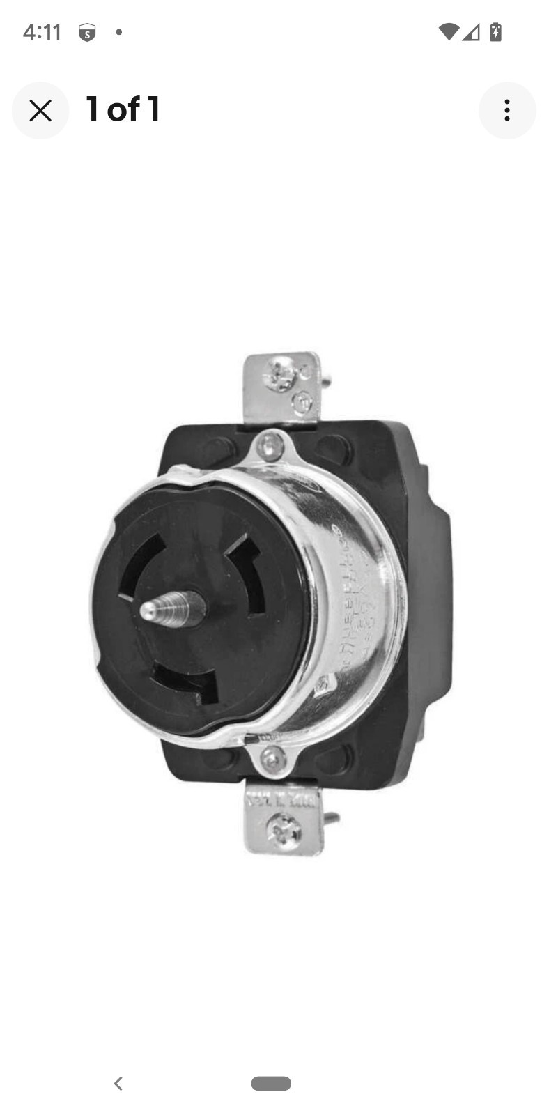 Leviton CS8169 3-Phase 50A 480V Locking Flush Mount Receptacle – Black