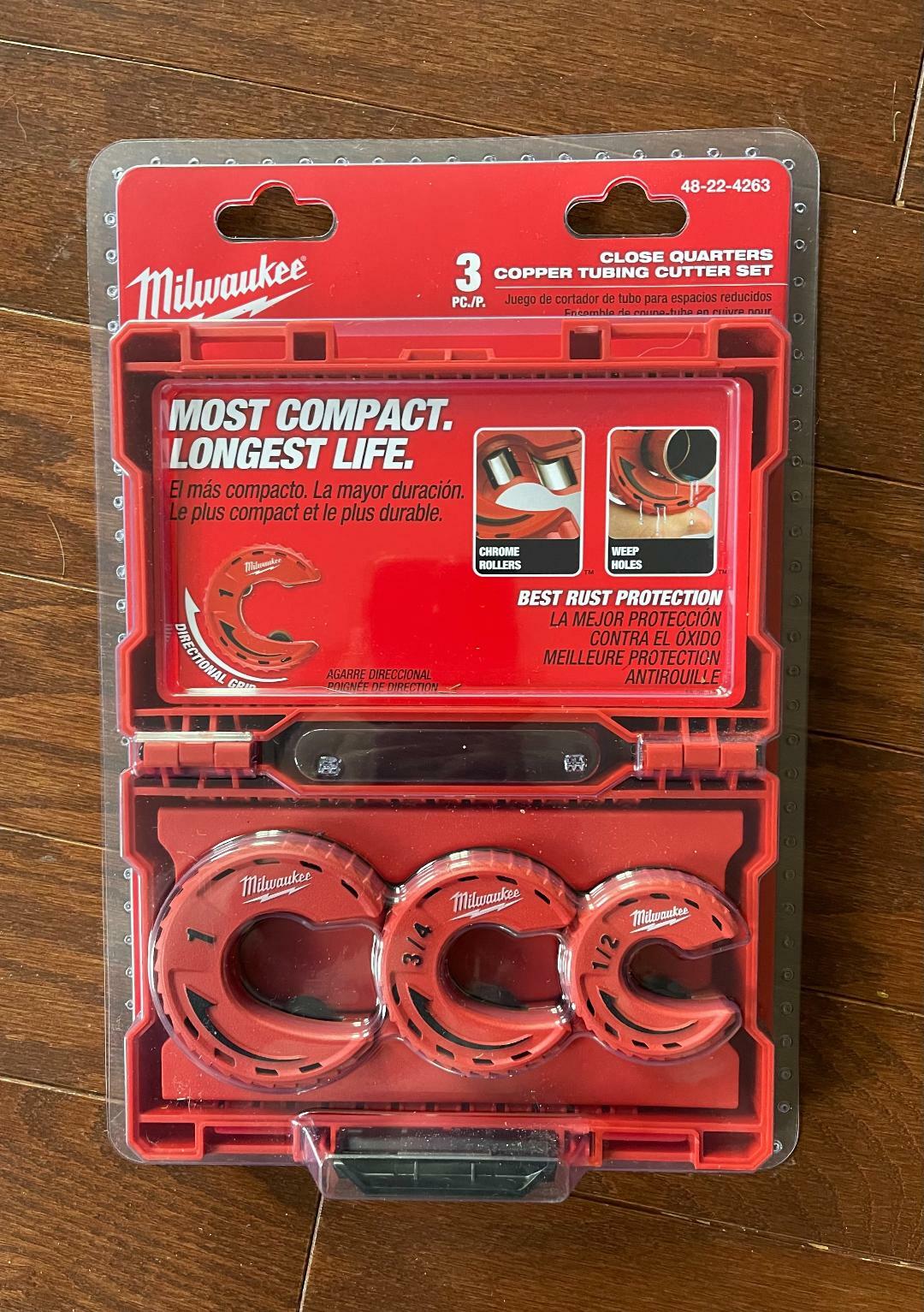 Milwaukee 48-22-4263 3pc Close Quarters Tubing Cutter Set (Brand New-Sealed)