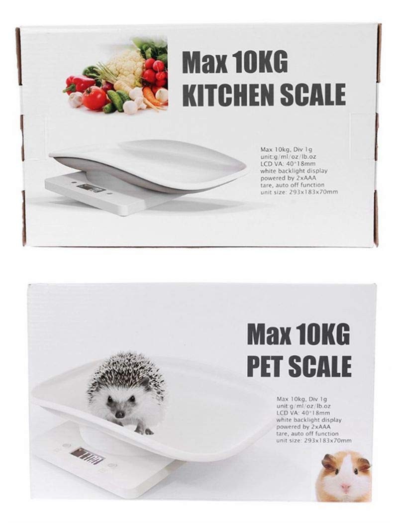 Digital Pet Scale LCD Electronic Small Animals Weighing Scale, Kitchen Food S…