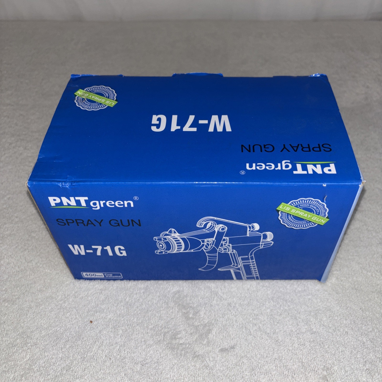 PNTgreen W-71G HVLP Gravity Feed Spray Gun 1.5mm Nozzle 400ml Cup Automotive