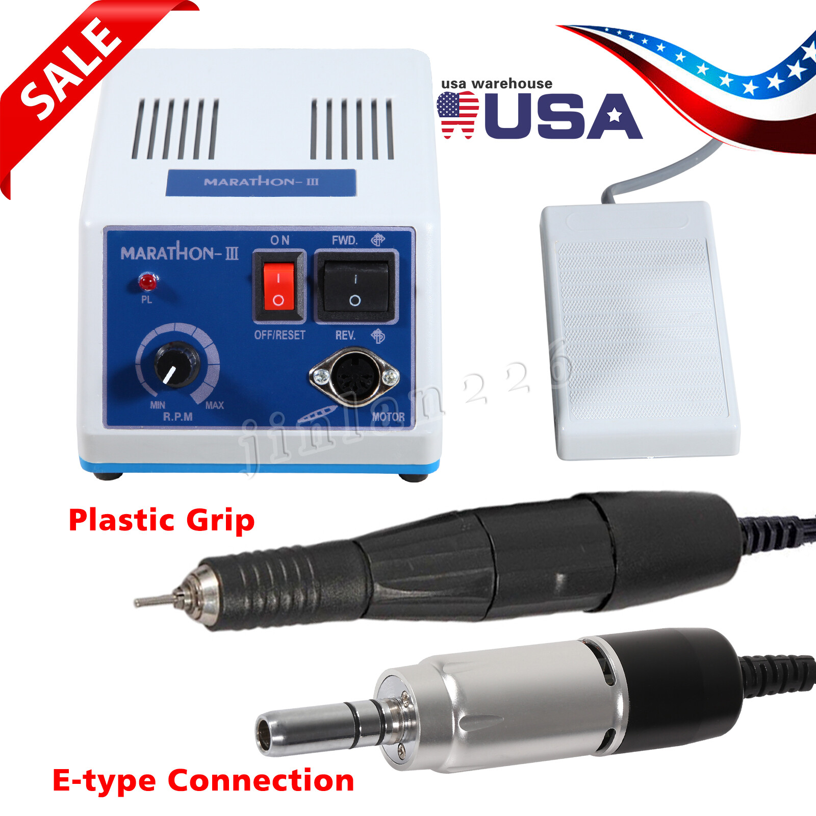 Dental Lab Marathon III Micromotor Polishing M3 / 35K RPM Handpiece Jewelry /Kit