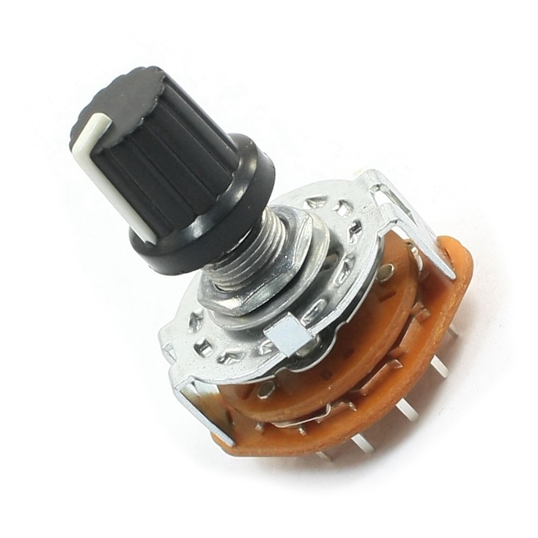 4-Position Rotary Switch Selector 3P4T 3-Pole 2-Deck 15-Pin Select Dial Knob DC