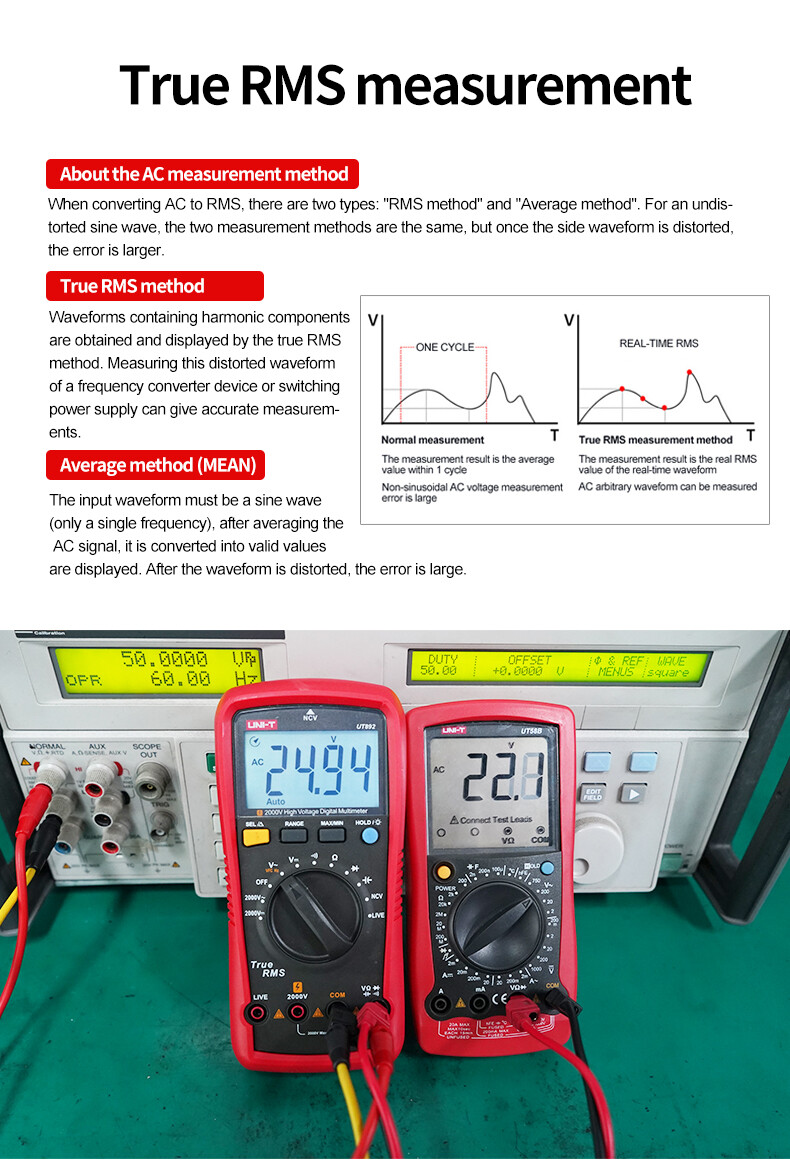 UNI-T T-RMS Digital Multimeter 2000V AC DC Voltmeter Cap Freq Ohm NCV LIVE Teste