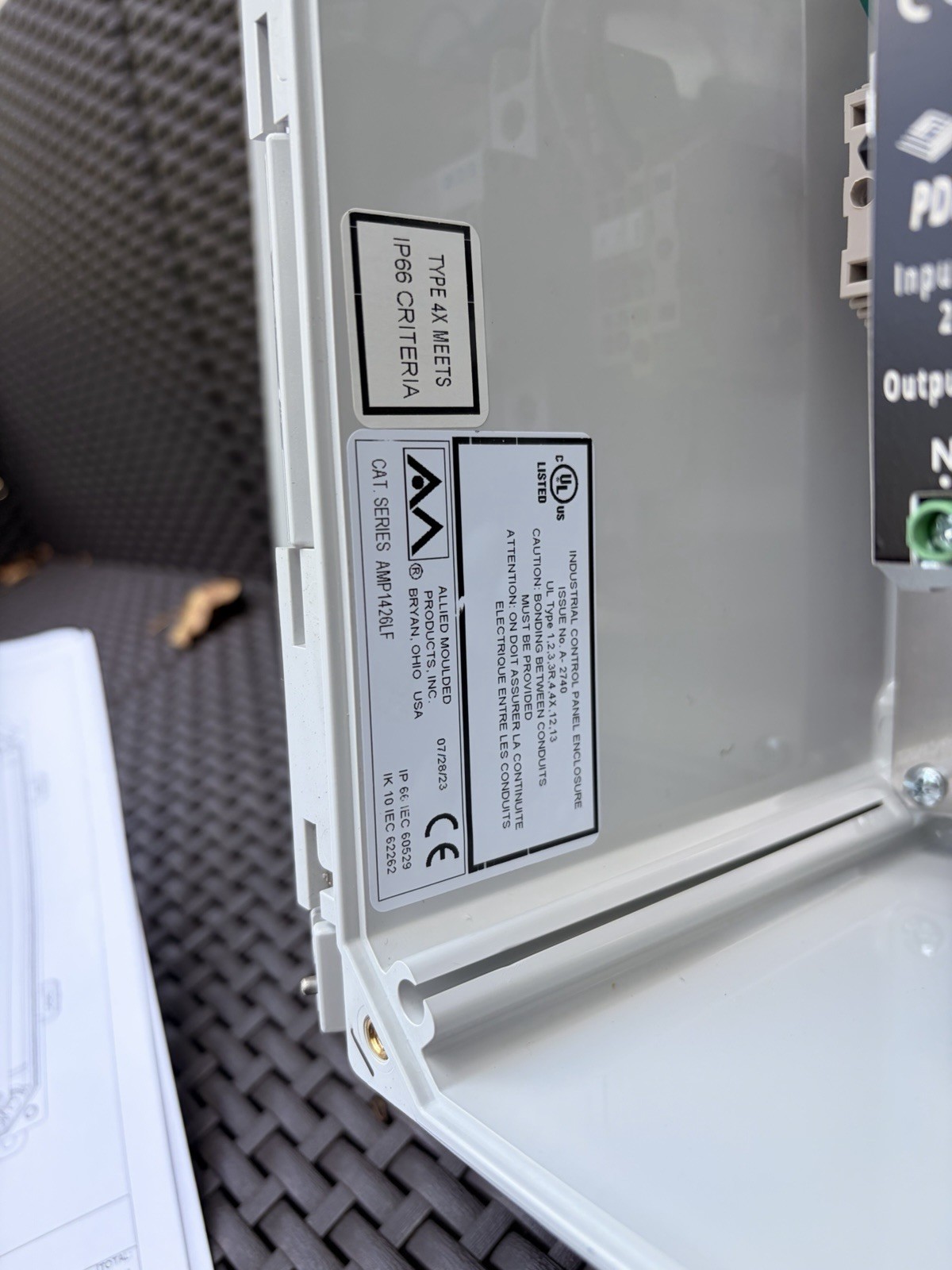 Allied Moulded AMP1426LF IP66 NEMA 4X Wireless Industrial Enclosure 14×26