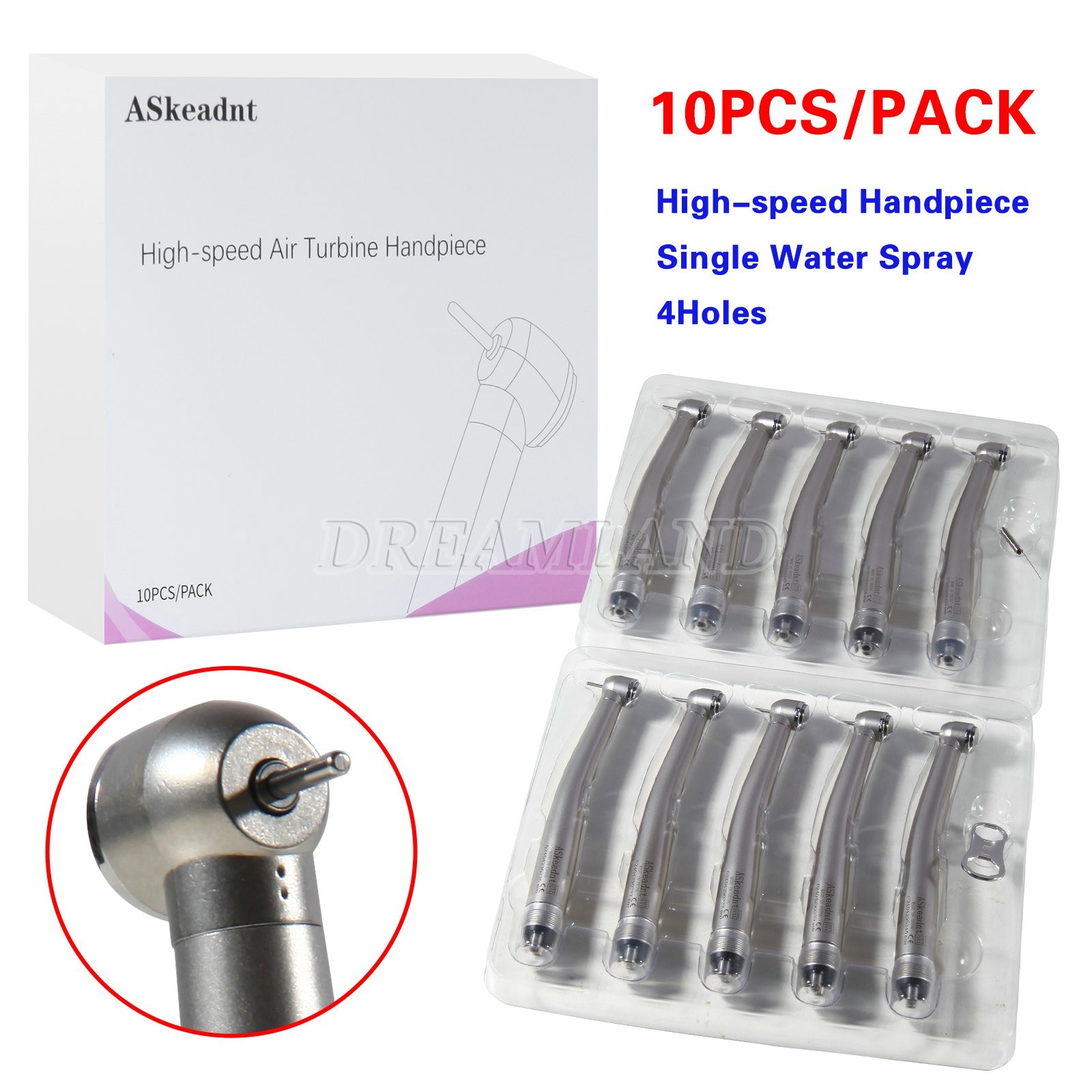 10x Dental High Speed Handpiece Push Button 4 Holes Fit NSK PANA MAX ADA4 USA