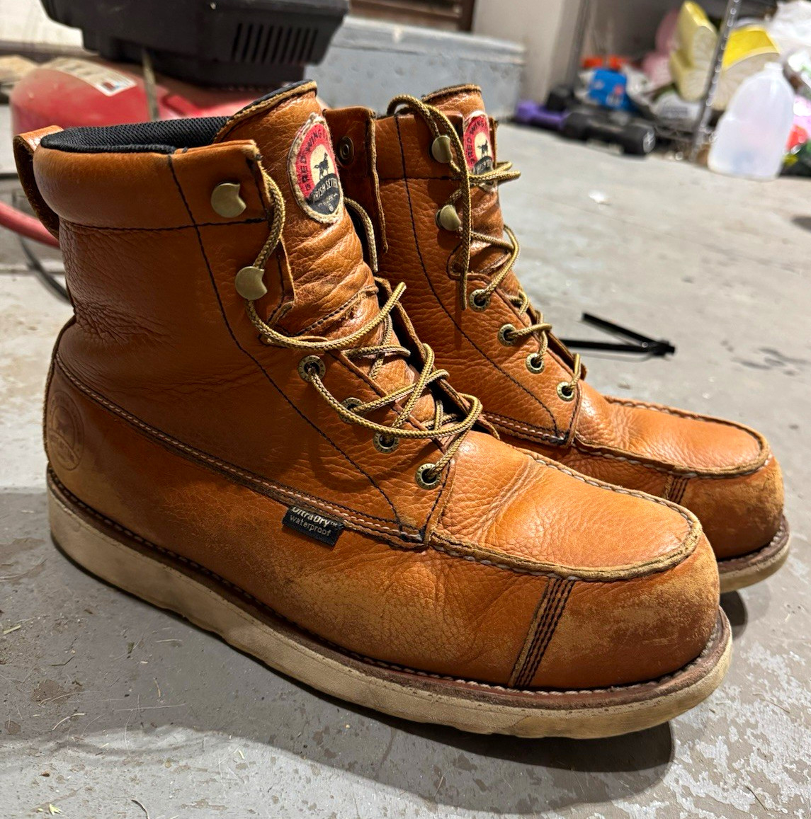 Irish Setter 83622 Moc Toe Work Boots Brown Leather EH Wide Men’s 10.5