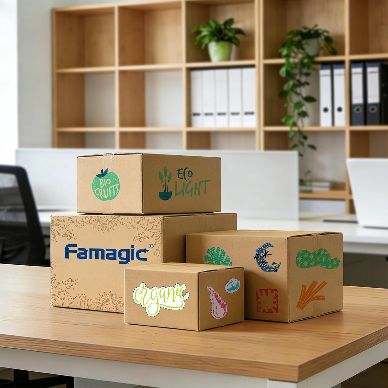 Famagic 8x6x4 Shipping Boxes 10 Pack Corrugated Cardboard Mailer Boxes
