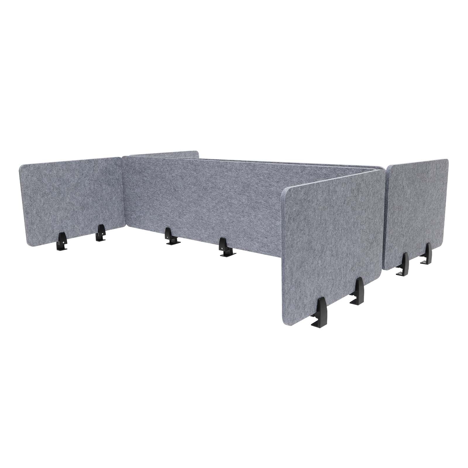 Stand Up Desk Acoustic Desk Divider Mounted Privacy Panel (Gray, 23.6″ x 16″)